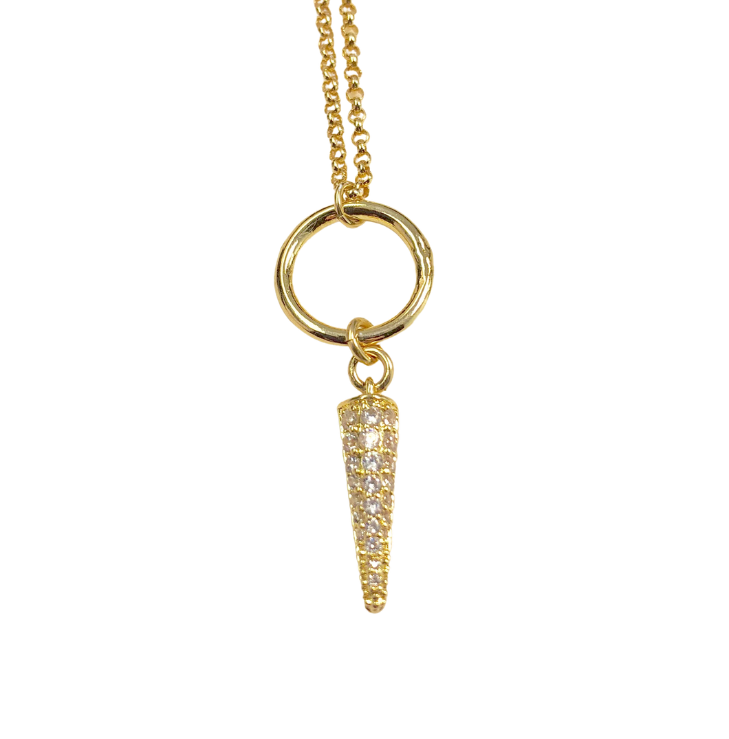 petite and sparkly spike necklace