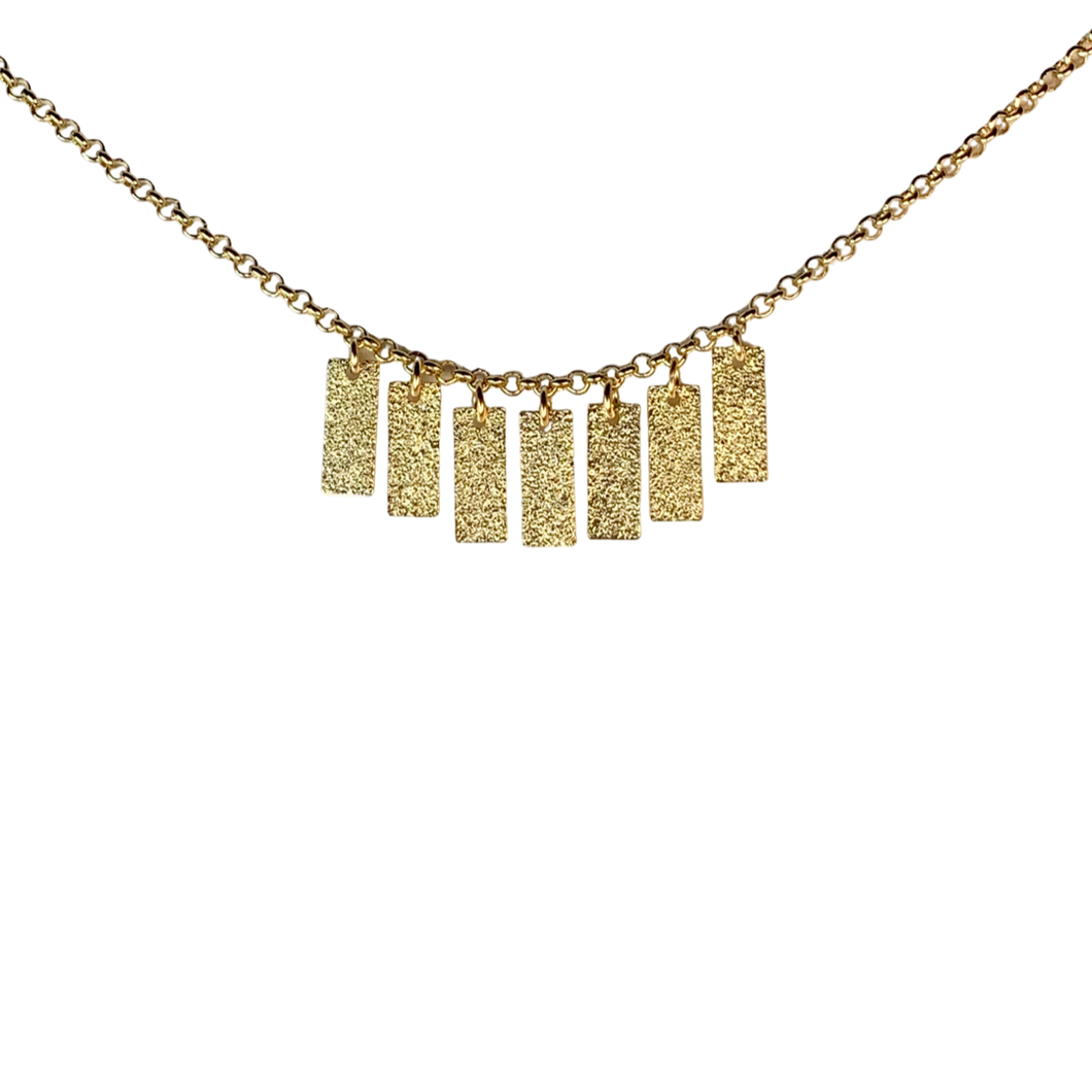 rectangles all in a row necklace