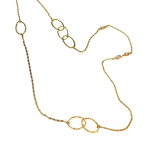 asymmetrical long chain necklace
