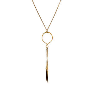 spikes and circles lavalier necklace