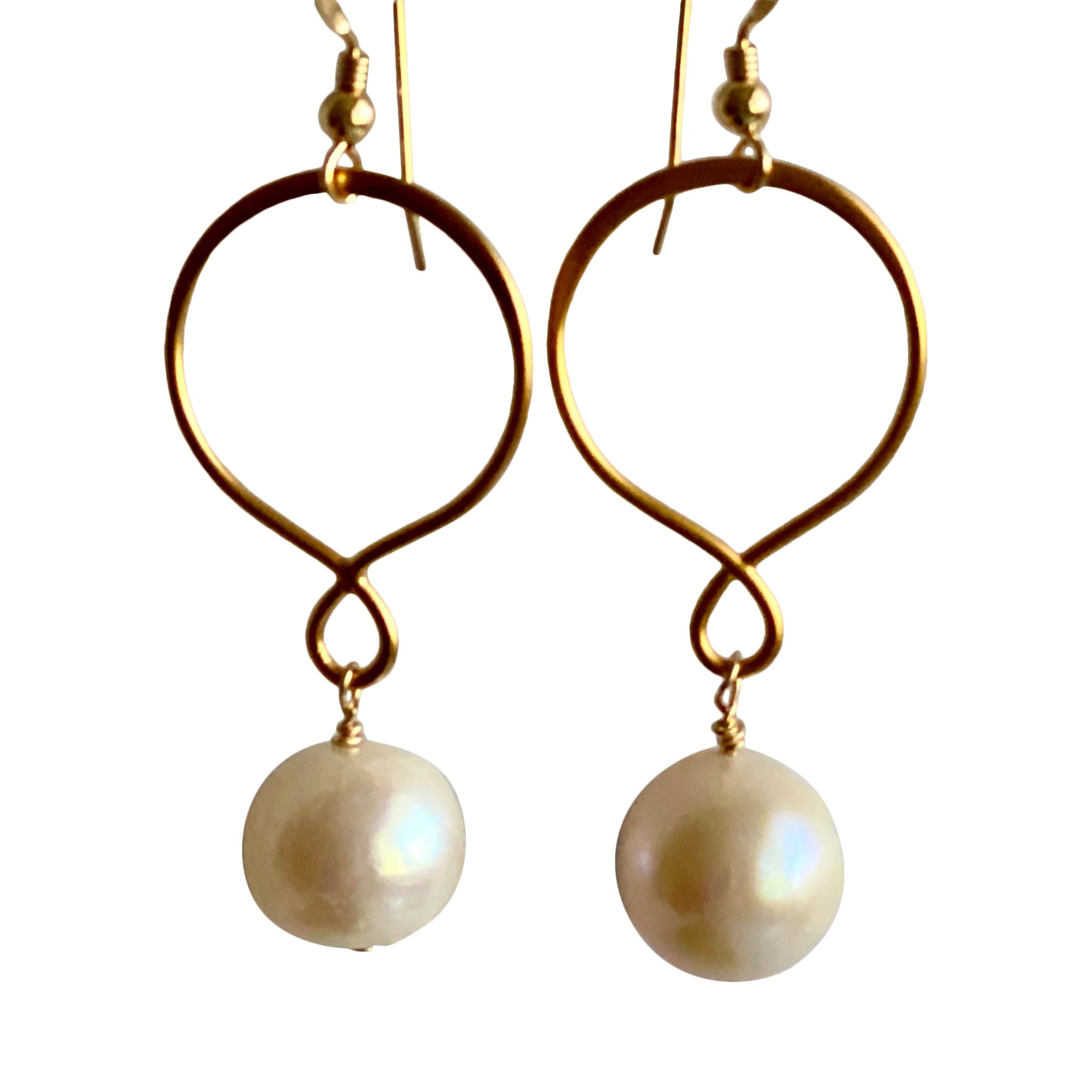 Gold Baroque Pearl Earrings – julie garland jewelry