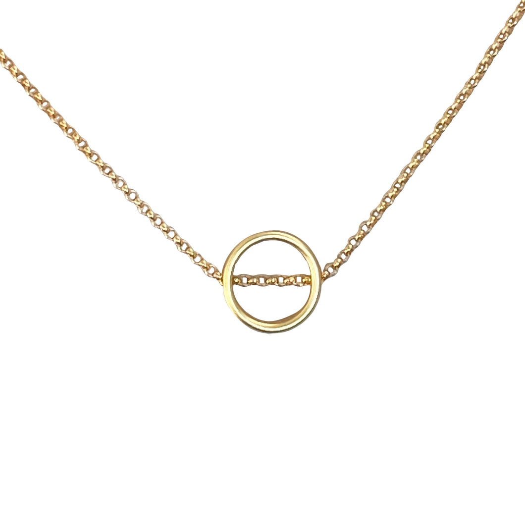 circle on a chain necklace