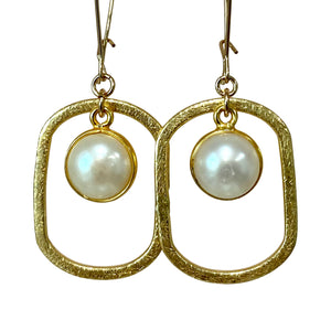 around the pearl gold earrings