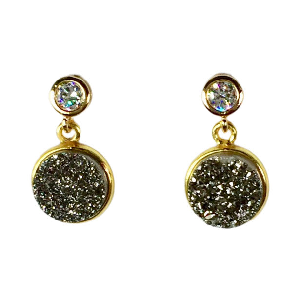 round druzy earrings – julie barkan jewelry