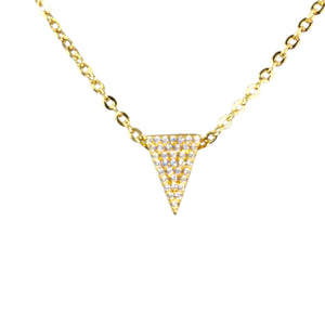 sparkling triangle necklace
