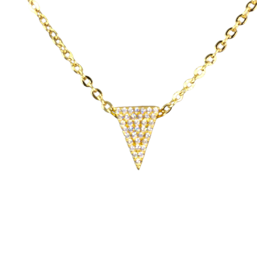 sparkling triangle necklace