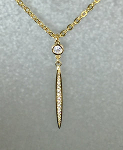 sparkly spike necklace