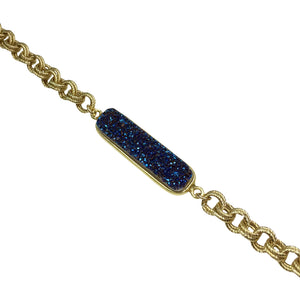 blue druzy bracelet
