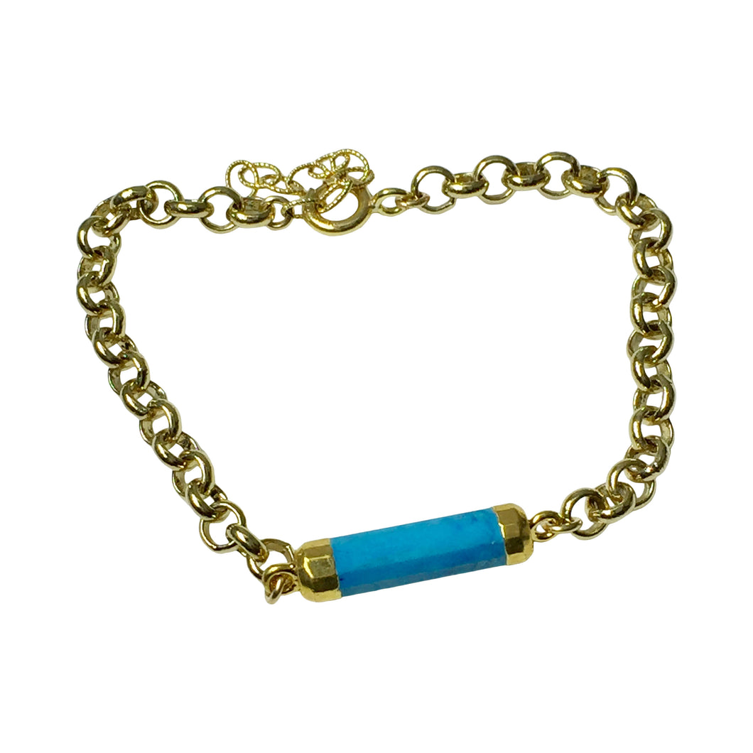 turquoise bar bracelet