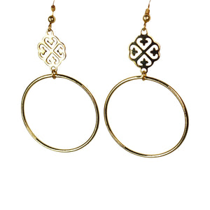 gold medallion hoops