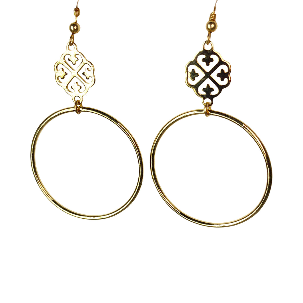gold medallion hoops