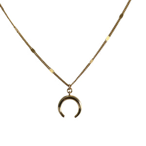 simple crescent necklace