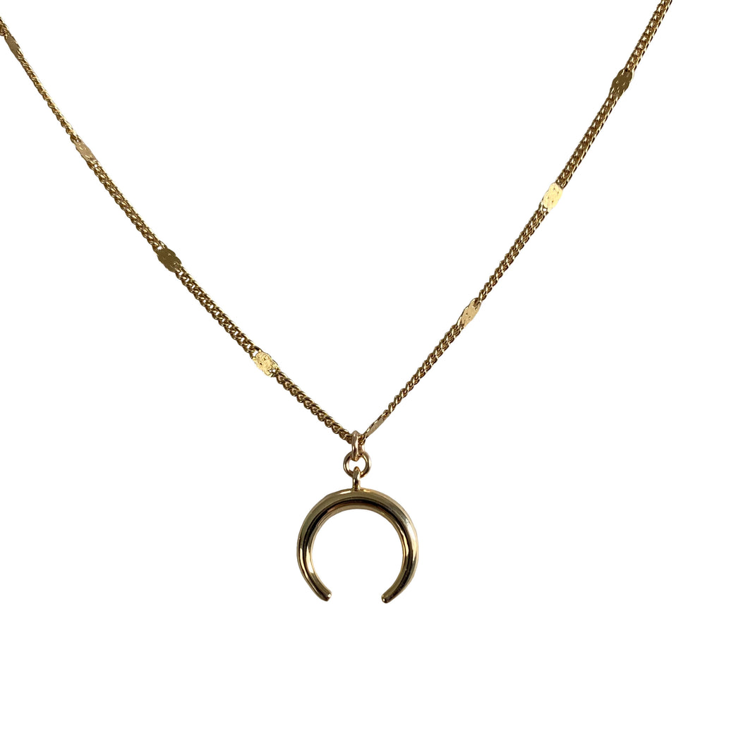simple crescent necklace
